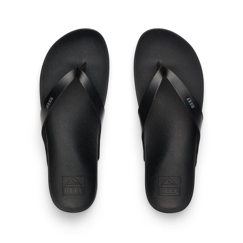 REEF Cushion Court Womens Flip Flop, Molded Cushion Footbed, Arch Support, Black, 8.5 - Image 4