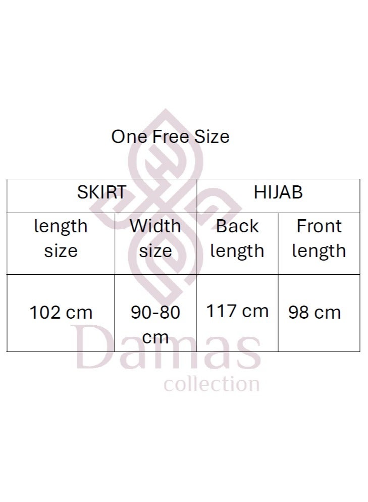 اسدال صلاة نسائي بالدانتيل من قطعتين حجاب وتنورة - طقم صلاة نسائي - طقم ملابس الصلاة النسائية  .