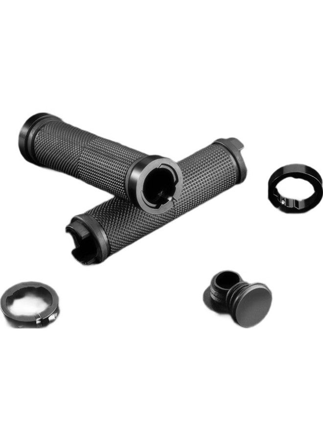 Move Iron Mountain Bike Handlebar Grips, Bicycle Dead Fly Aluminum Alloy Lock, Bicycle Equipment Accessories, Handlebar, Black - Image 1