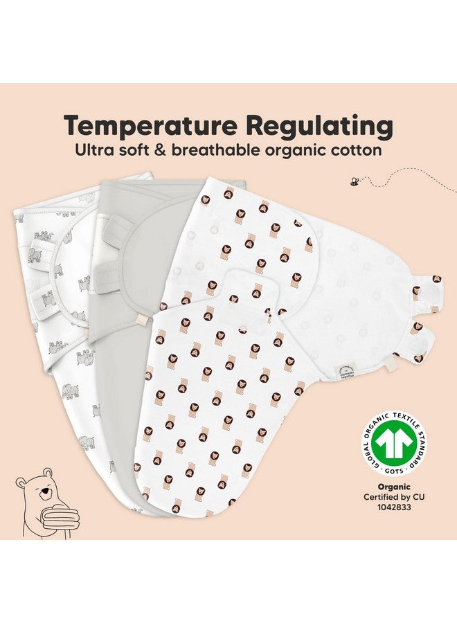 KeaBabies 3-Pack Organic Baby Swaddle Sleep Sacks - Swaddles for Newborns, Infant 0-3 Months, Baby Girls, Boys, Soft & Snug Newborn Sleep Sack, Nursery Swaddling Blankets (The Wild 2) - Image 3