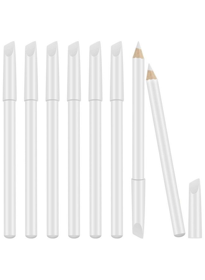 Maitys 8 Pieces White Nail Pencil 2In1 Nail Whitening Pencils French White Nail Pencils Nail Pencils With Cuticle Pusher For Diy French Art Manicure Supplies - Image 1