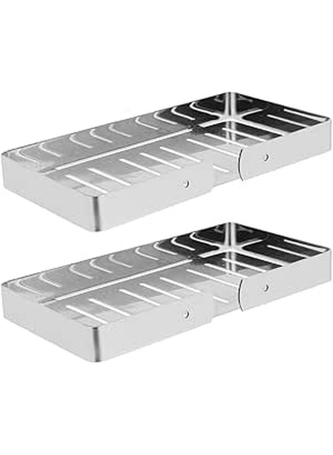 304 Stainless Steel Wall Mounted Soap Dish 2 Pack Rustproof Bathroom Shower Holder - Image 1