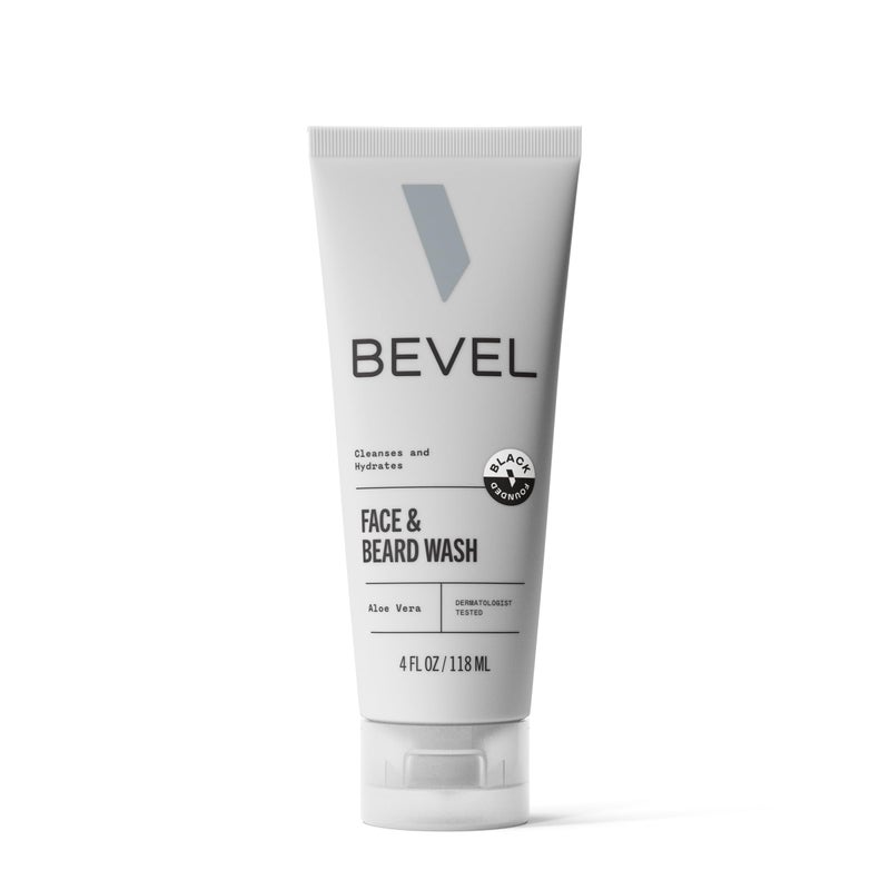 Bevel Face & Beard Wash For Men With Witch Hazel & Aloe Vera Cleansing Mens Face Wash That Hydrates and Brightens Skin and Softens Beard, 4 FL Oz - Image 1