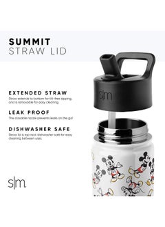 Simple Modern Simple Modern Disney Princess Belle Kids Water Bottle with Straw Lid | Reusable Insulated Stainless Steel Cup for Girls, School | Summit Collection | 18oz, Belle's Garden  - Image 3