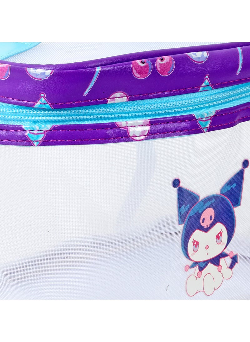 Sanrio Kuromi Mesh Quadrate Barrel Makeup Bag - Image 4