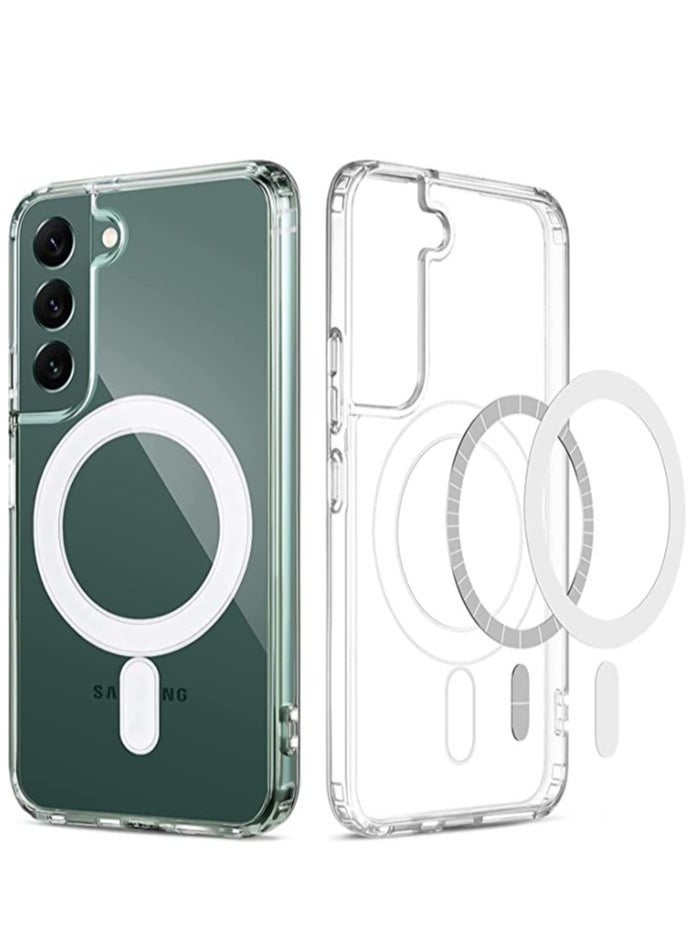 Raxoom Samsung Galaxy S23 Case Slim Thin Magnetic Case Shock Absorption Anti-Scratch Hard Back Crystal Case Cell Phone Cover Compatible with Samsung Galaxy S23 Case - Image 1