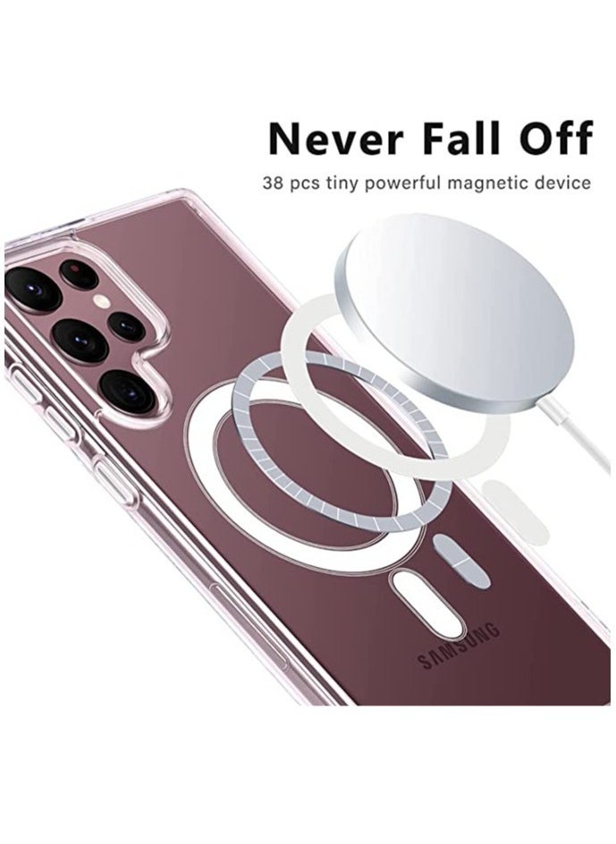 Raxoom Samsung Galaxy S23 Case Slim Thin Magnetic Case Shock Absorption Anti-Scratch Hard Back Crystal Case Cell Phone Cover Compatible with Samsung Galaxy S23 Case - Image 3