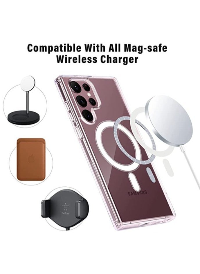 Raxoom Samsung Galaxy S23 Case Slim Thin Magnetic Case Shock Absorption Anti-Scratch Hard Back Crystal Case Cell Phone Cover Compatible with Samsung Galaxy S23 Case - Image 2