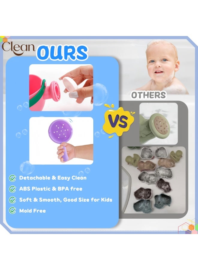 Baby Bath Toys for Kids Ages 1-3 Toddler Bath Toys Mold Free for 2-4 Bathtub Sand Beach Pool Water Toys for 1+ Year Old Girl Gifts 5 PCS (Color Random) - Image 4