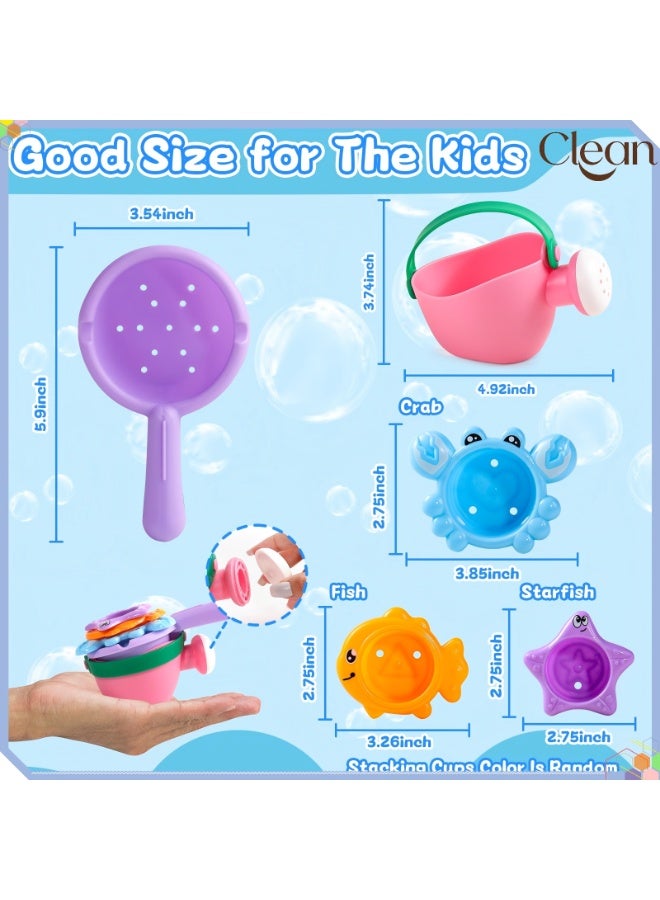Baby Bath Toys for Kids Ages 1-3 Toddler Bath Toys Mold Free for 2-4 Bathtub Sand Beach Pool Water Toys for 1+ Year Old Girl Gifts 5 PCS (Color Random) - Image 3