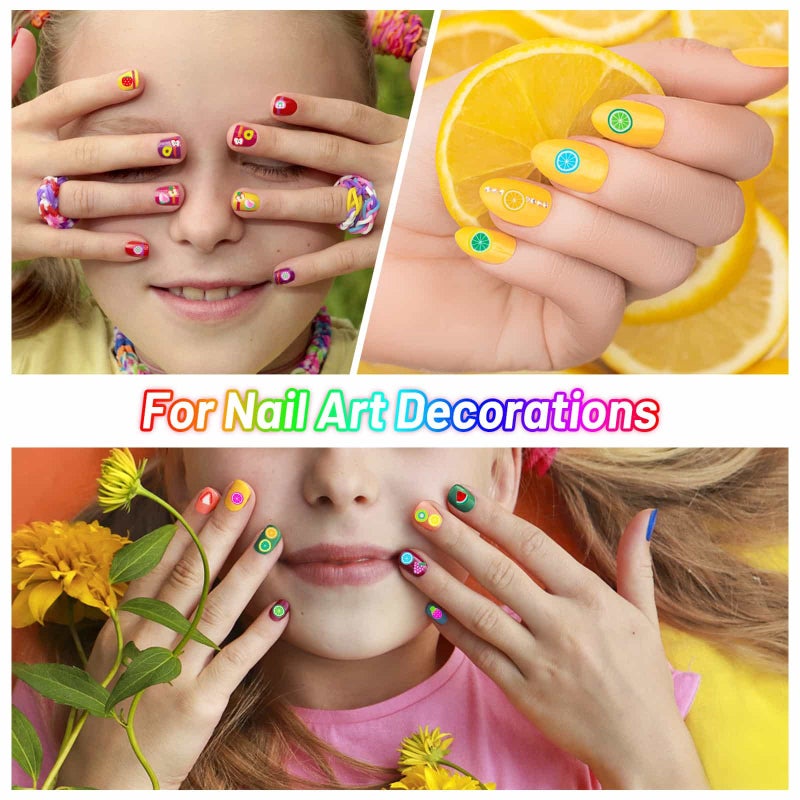 Acejoz 16000 Pcs Fruit Nail Art Slices, Acejoz 20 Styles Fruit Slime Charms Fimo Slices 3D Polymer Slices for Slime, Lip Gloss Making Supplies Resin and Nail Art Decorations - Image 4