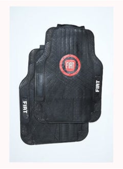 Custom Front and Rear Car Pedal Set Full Coverage Waterproof Anti-Slip Black For FIAT 5 Pieces