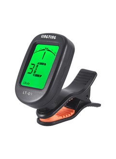LT-01 Mini Clip-On Digital Electronic Tuner 360° Rotatable with 2 Backlight LCD Screen for Guitar Chromatic Bass Ukulele C/ D Violin