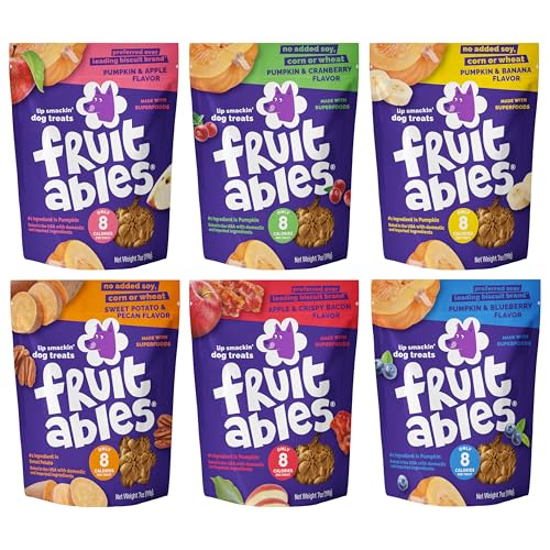 Fruitables Pumpkin Dog Treats 7oz Crunch Variety Pack of 6 - Image 1