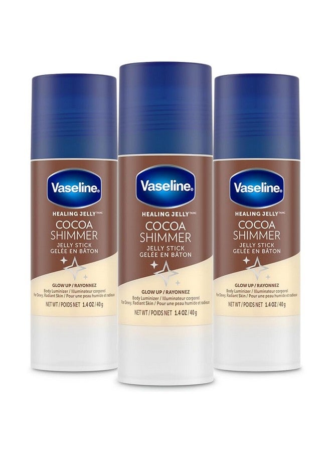 Vaseline Unilever Vaseline Cocoa Shimmer Jelly Stick GLOW UP Body Luminizer For Dewy Radiant Skin 1.4 oz - 3 Count - Image 1