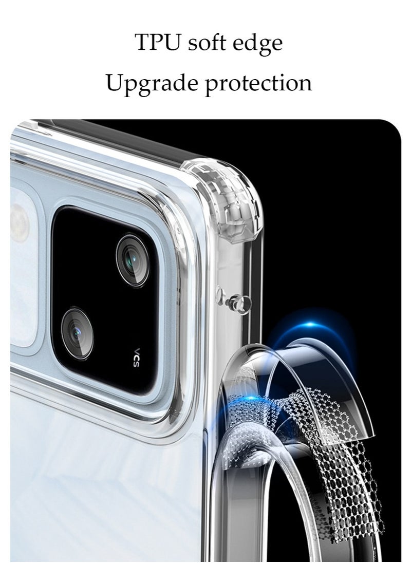 SNBFA - Vivo V30/V30Pro Magnetic Phone Case Cover Shockproof Camera Len Protection Anti-scratch  Feel Lightweight Transparent Back Cover Mobile Phone Shell Accessories - Image 1