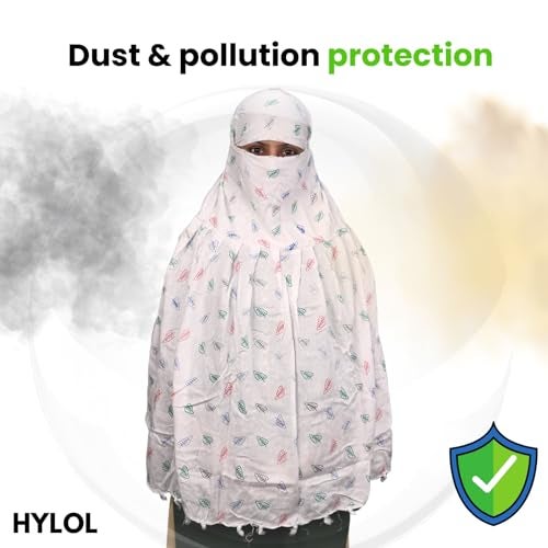 HYLOL Pure Cotton Female Innovative Stylish Leaf Printed Pattern Fancy Scarf With Sun Protection Cover Face Cotton Mask for Women's and Girls, Pink - Image 4