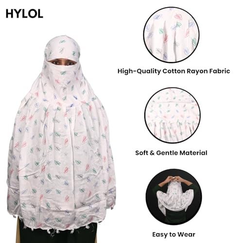 HYLOL Pure Cotton Female Innovative Stylish Leaf Printed Pattern Fancy Scarf With Sun Protection Cover Face Cotton Mask for Women's and Girls, Pink - Image 5