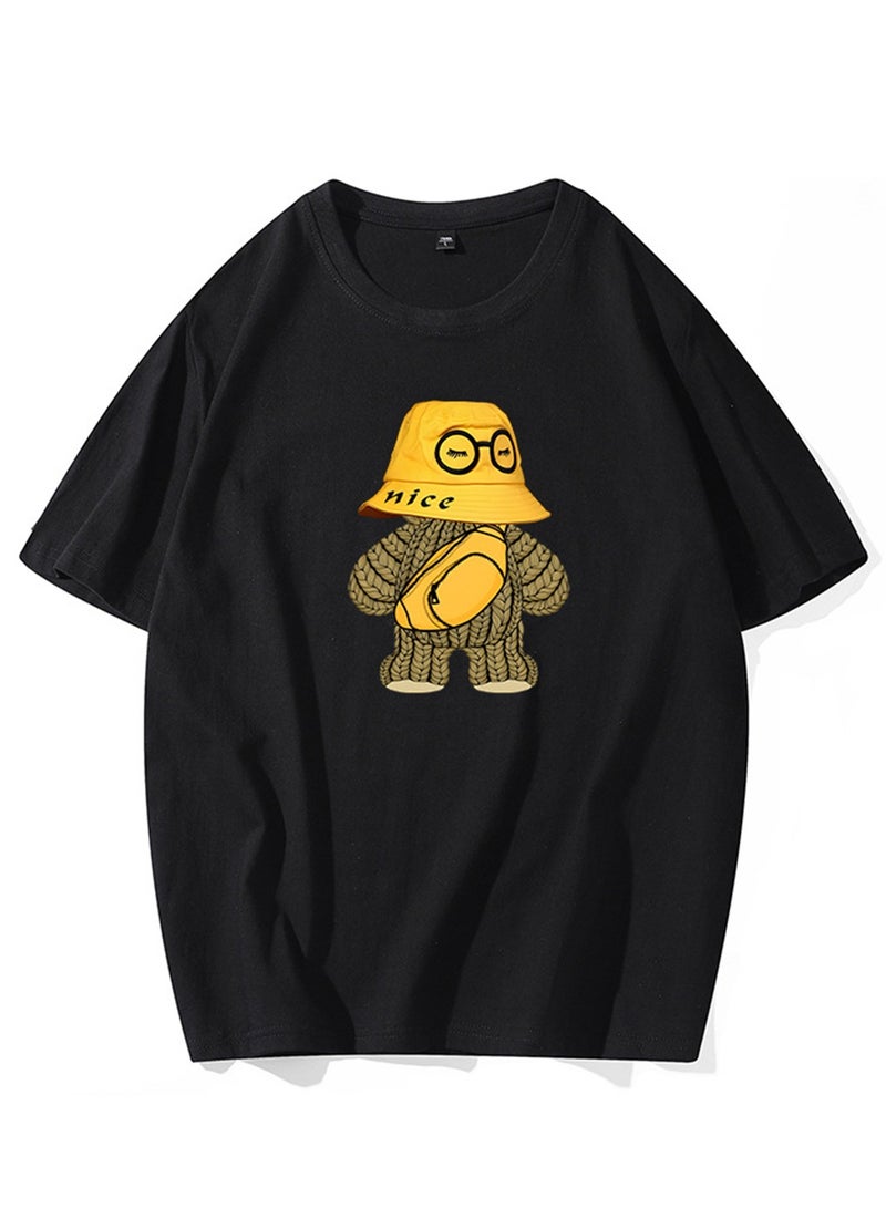 الموضة الصيفية للرجال غير الرسمي القطن القصيرة القصيرة t -sleeved t -shirt - Image 1