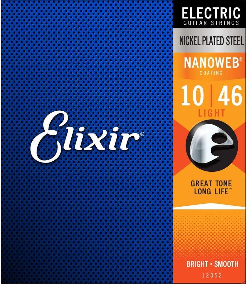 Elixir Nanoweb Electric Guitar Strings | 3 Pack | Light | 10-46 - Image 1