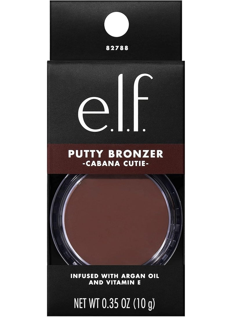 elf Putty Bronzer, Creamy & Highly Pigmented Formula, Creates a Long-Lasting Bronzed Glow, Infused with Argan Oil & Vitamin E, Cabana Cutie, 0.35 Ounce (10 g) (Pack of 1) - Image 2