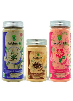 Herbtoniq 100% Natural Jatamansi Dry Amla And Hibiscus Flower Powder For Dandruff Hairfall Hair Care Regimens (425 Gram)  - Image 2