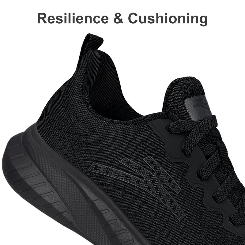 Puweco Breathable Men's Running Shoes Lightweight Mens Walking Shoes Anti-Slip Black Sneakers for Men Workout Jogging Hiking and Sports Size 8 - Image 4