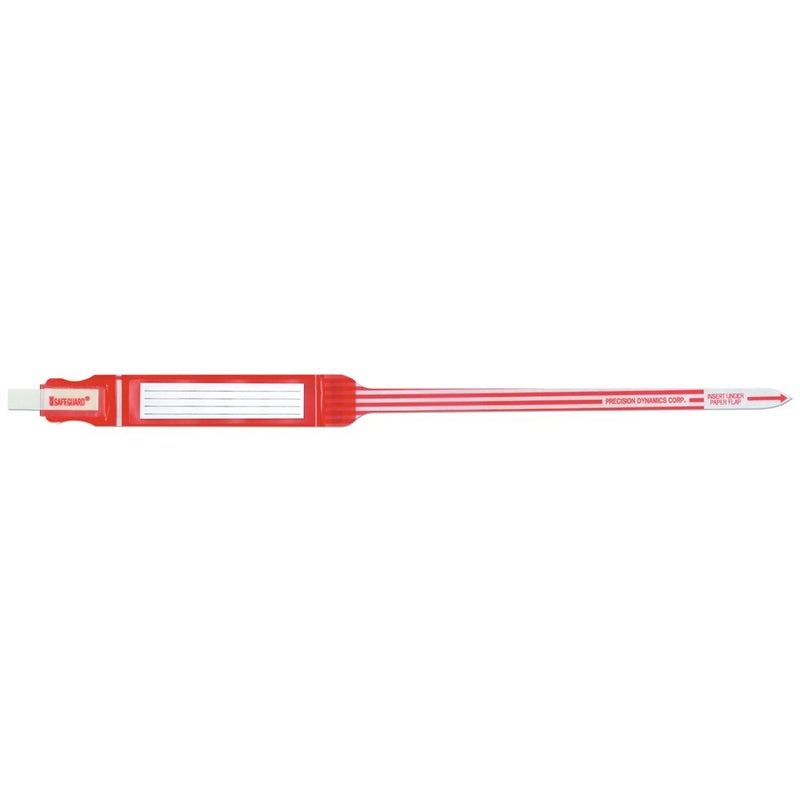 841-16-PDJ Insert Wristband, Trilaminate Adhesive Closure, Adult, Red, Pack of 250