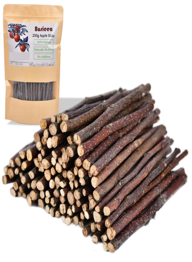 Busieea Premium Natural Apple Sticks - 250g/8.82 OZ Molar Chew Treats for Rabbits Chinchillas Guinea Pigs Hamsters Small Animals - Image 1