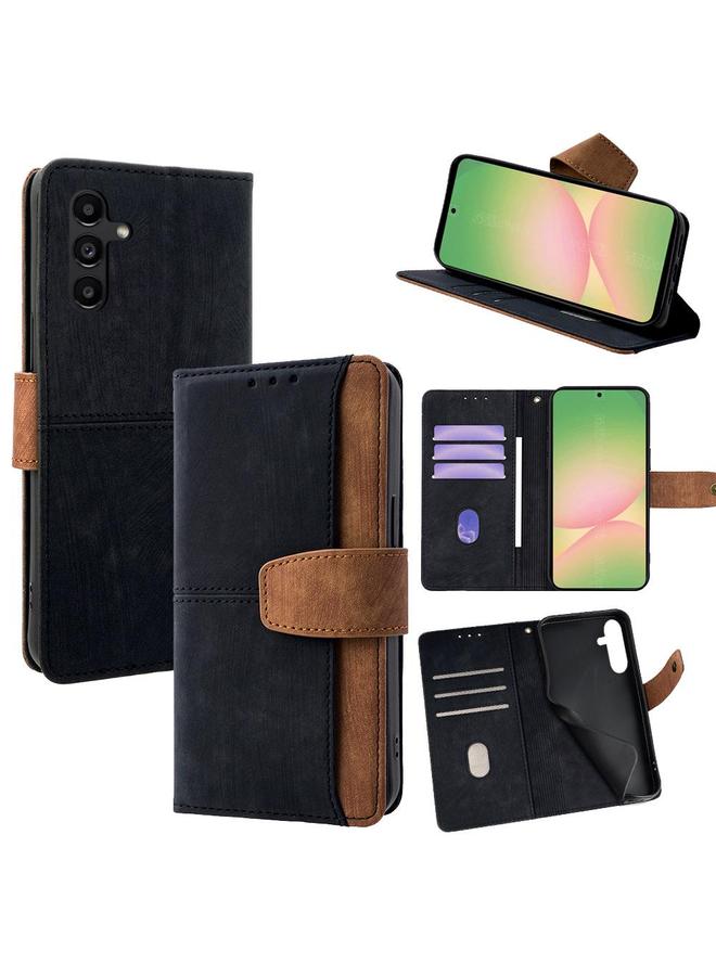 S-TOP Case For Samsung Galaxy A16 4G / 5G Color Stitching Skin Feel Leather RFID Blocking Phone Case - Image 1