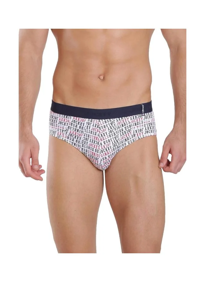 جوكي Jockey US52 Men Super Combed Cotton Printed Brief with Ultra soft Waistband