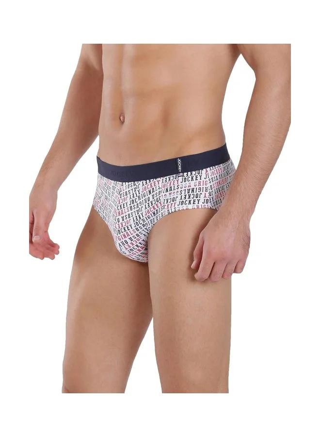 Jockey  US52 Men Super Combed Cotton Printed Brief with Ultra soft Waistband for Men | Best Price UAE