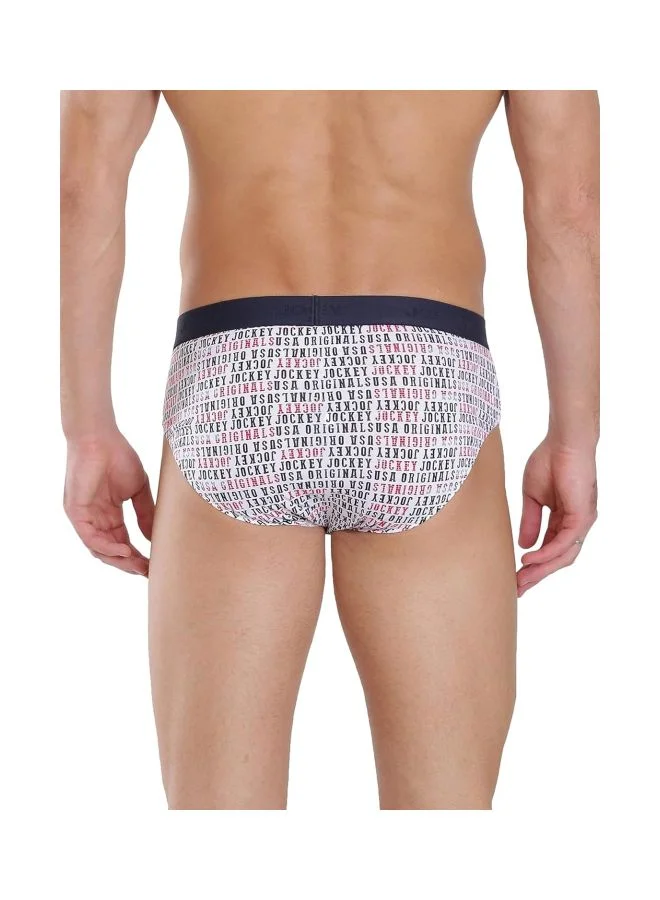 Jockey  US52 Men Super Combed Cotton Printed Brief with Ultra soft Waistband for Men | Best Price UAE