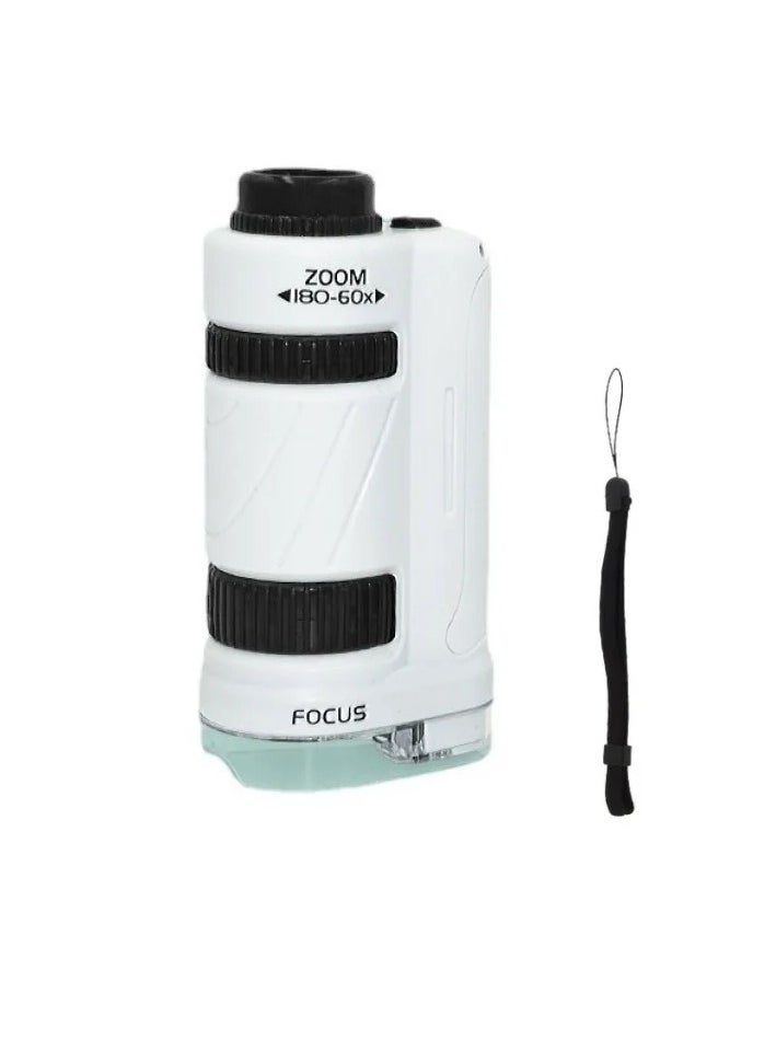 AROAQ Kids Microscope. Handheld Portable Pocket Microscope, Educational Biological Mini Microscope With Led Light, Durable Easy To Carry Science Stem Toy For Students, Children, (Black)  - Image 1