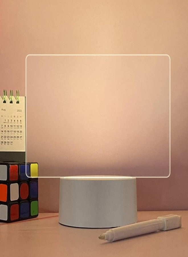 Chronos 3D Acrylic LED Note Board | Rewritable Light-Up Message with Stand | Creative Memo for Home, Office & Gifting - Image 3