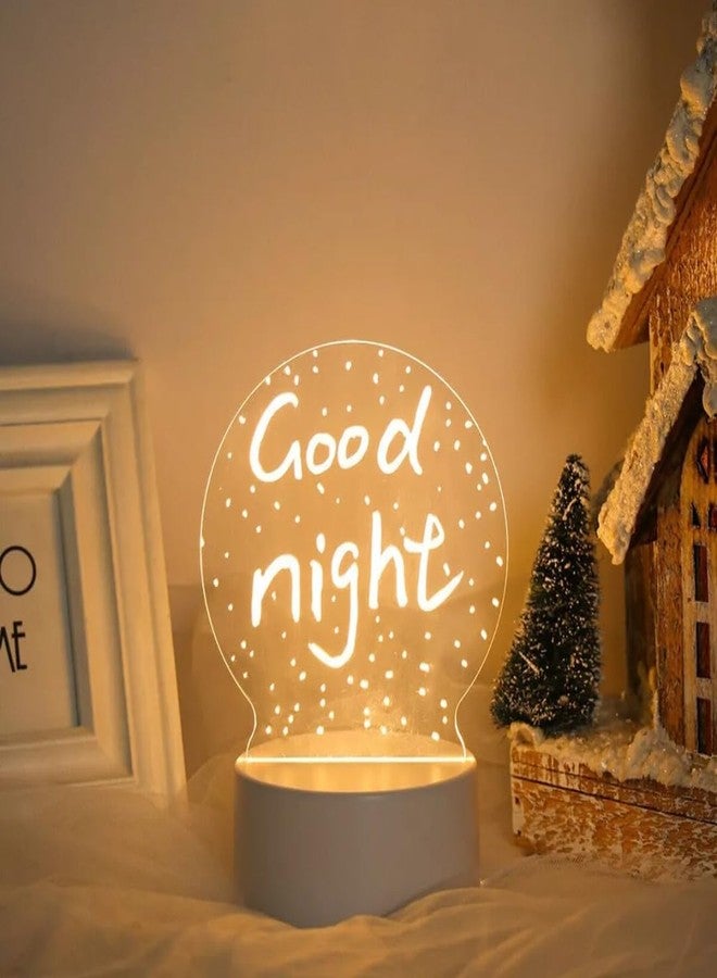 Chronos 3D Acrylic LED Note Board | Rewritable Light-Up Message with Stand | Creative Memo for Home, Office & Gifting - Image 4