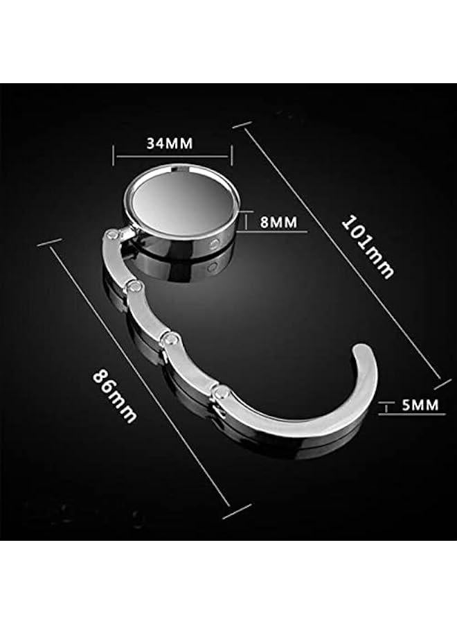 Portable Handbag Hooks for Tables - Set of 6, Crystal Alloy Magic Hooks in 6 Colors - Image 2