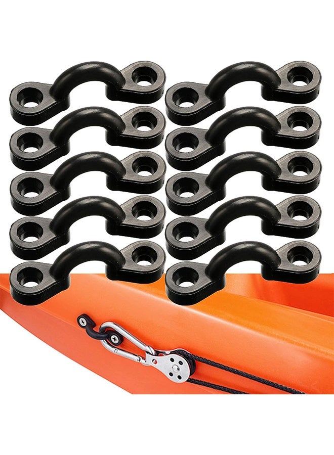 عدة عيون تثبيت للكاياك، 10 قطع من حلقات القابلية للشد المصنوعة من النايلون مع 20 مسمار لتثبيت على سطح القارب - Image 4