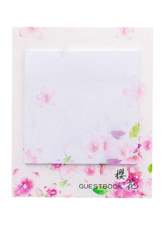 NIBEMINENT Pack Of 2 Self-Adhesive Sticky Note Cherry Blossom Ku-Kusudama