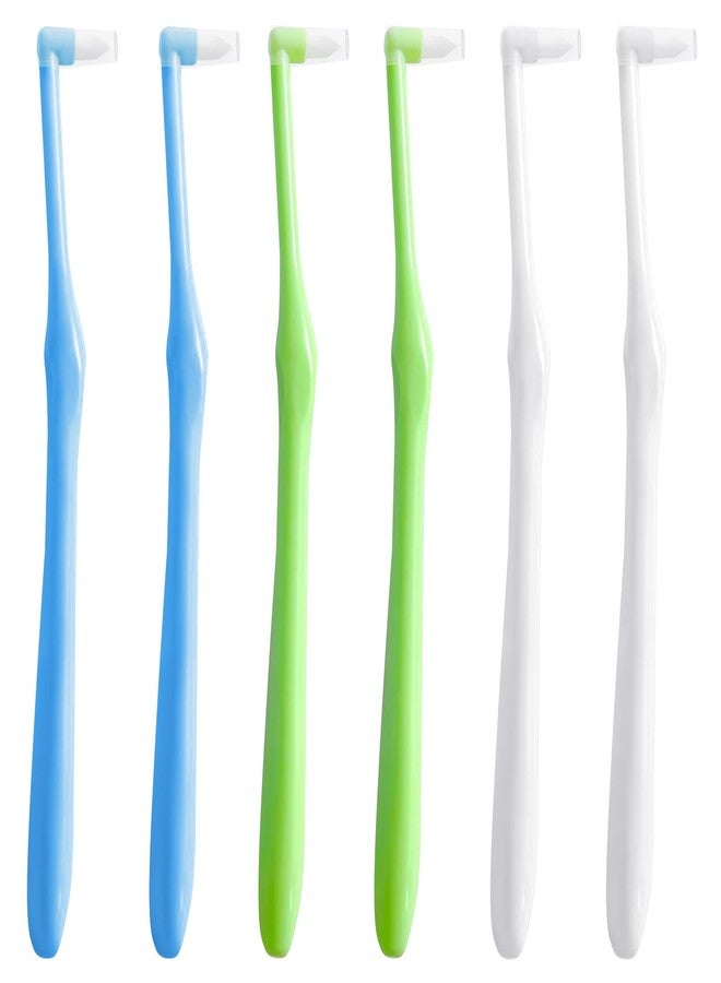 Ceonam 6 Pack End-Tuft Toothbrushes with Covers for Orthodontic Wisdom Teeth Care, Small Head Single Tuft Dental Brush for Plaque Removal, Braces, Interdental Cleaning, Soft Bristles for Adults Oral Care - Image 1
