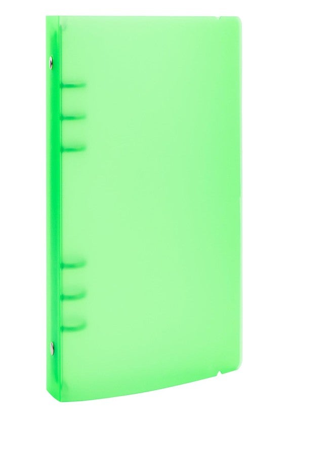 BAOFALI A5 6 Ring Binder Cover Clean Transparent Soft PVC for Refillable Notebook Shell withMatte surfaceforStamp & Die Storage (Green) - Image 4