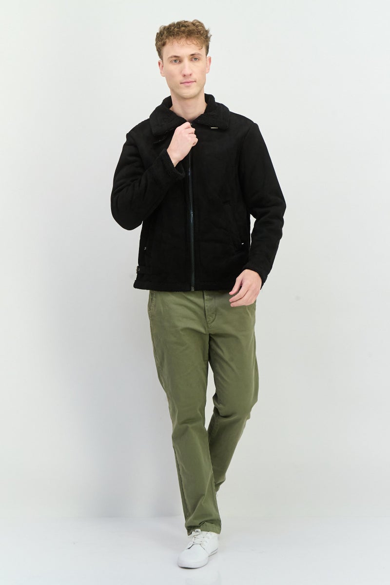 Sorbino جاكيت رجالي ناعم بسيط، أسود - Image 4