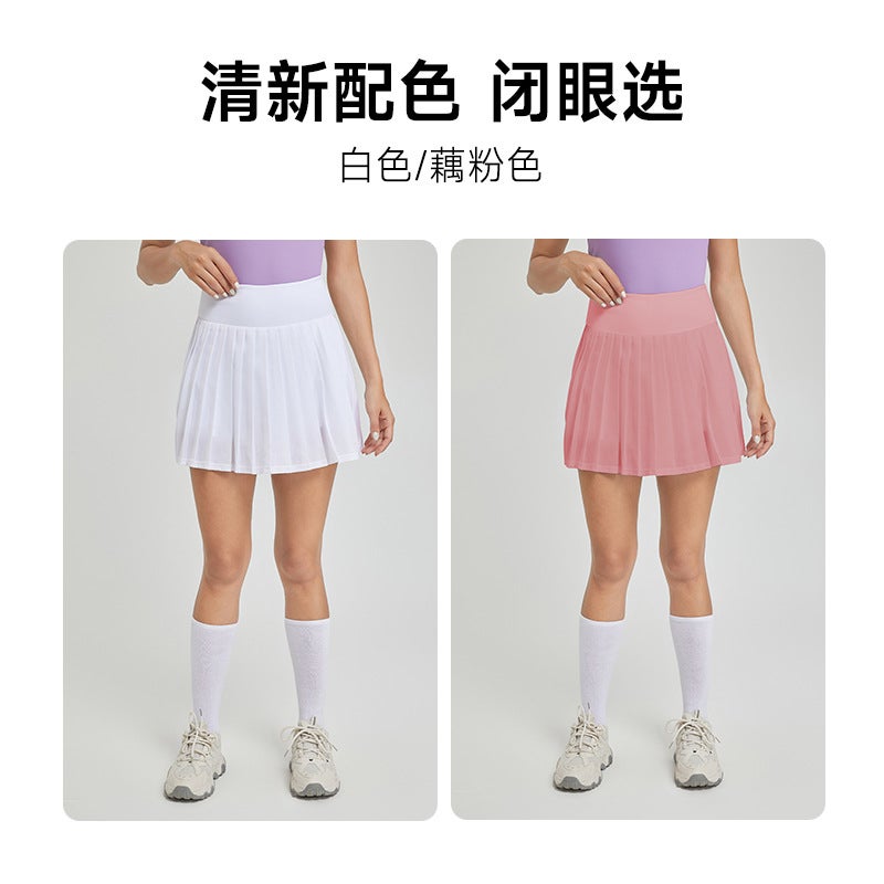 Generic Quick-Dry Pleated Tennis Skort Anti-Exposure for Women lotus root starch  - Image 5