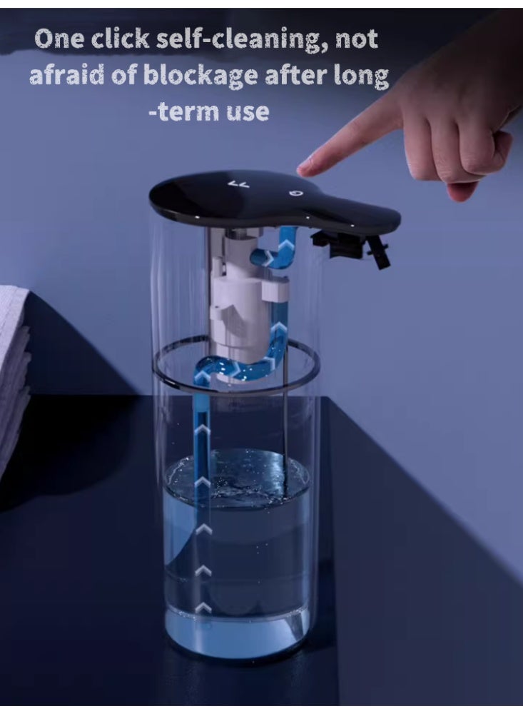 عربست موزع صابون يدوي ذكي بالاستشعار التلقائي باللون الأبيض الأنيق للمنزل. - Image 4