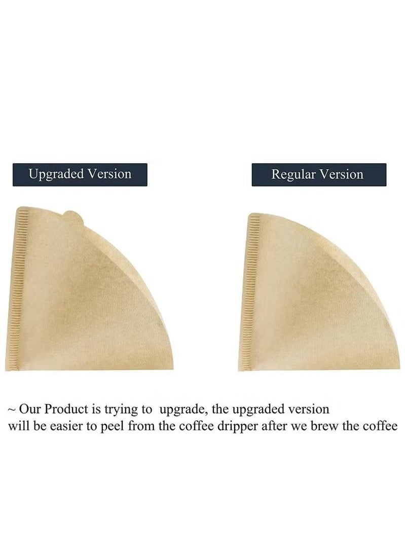 Generic - Coffee Paper Filters Disposable 100pcs, Cone Coffee Filters 1-4 Cups Natural Brown Paper, V02 Disposable Coffee Filters Fit for V60 Pour Over Coffee Dripper - Image 1