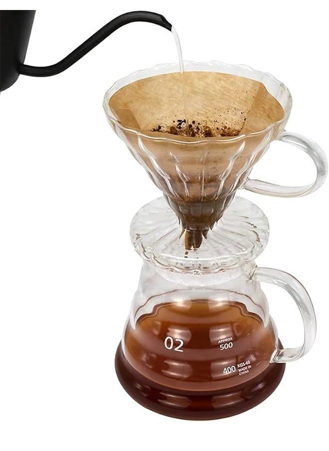 Generic - Coffee Paper Filters Disposable 100pcs, Cone Coffee Filters 1-4 Cups Natural Brown Paper, V02 Disposable Coffee Filters Fit for V60 Pour Over Coffee Dripper - Image 1