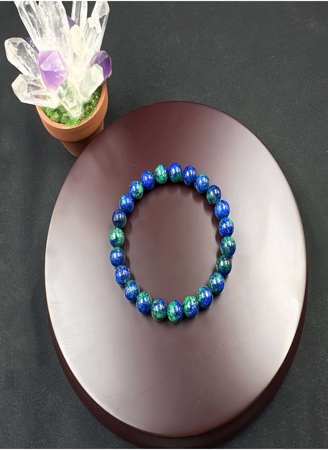 Natural crystal agate lapis lazuli gemstone bracelet