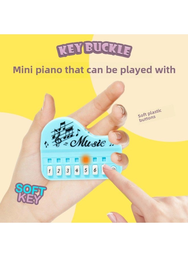 Mini Desktop Piano Keychain Cute Music Game Machine Color Bag Pendant Children's Gift Toys-Color:Desktop Piano: Green  - Image 5