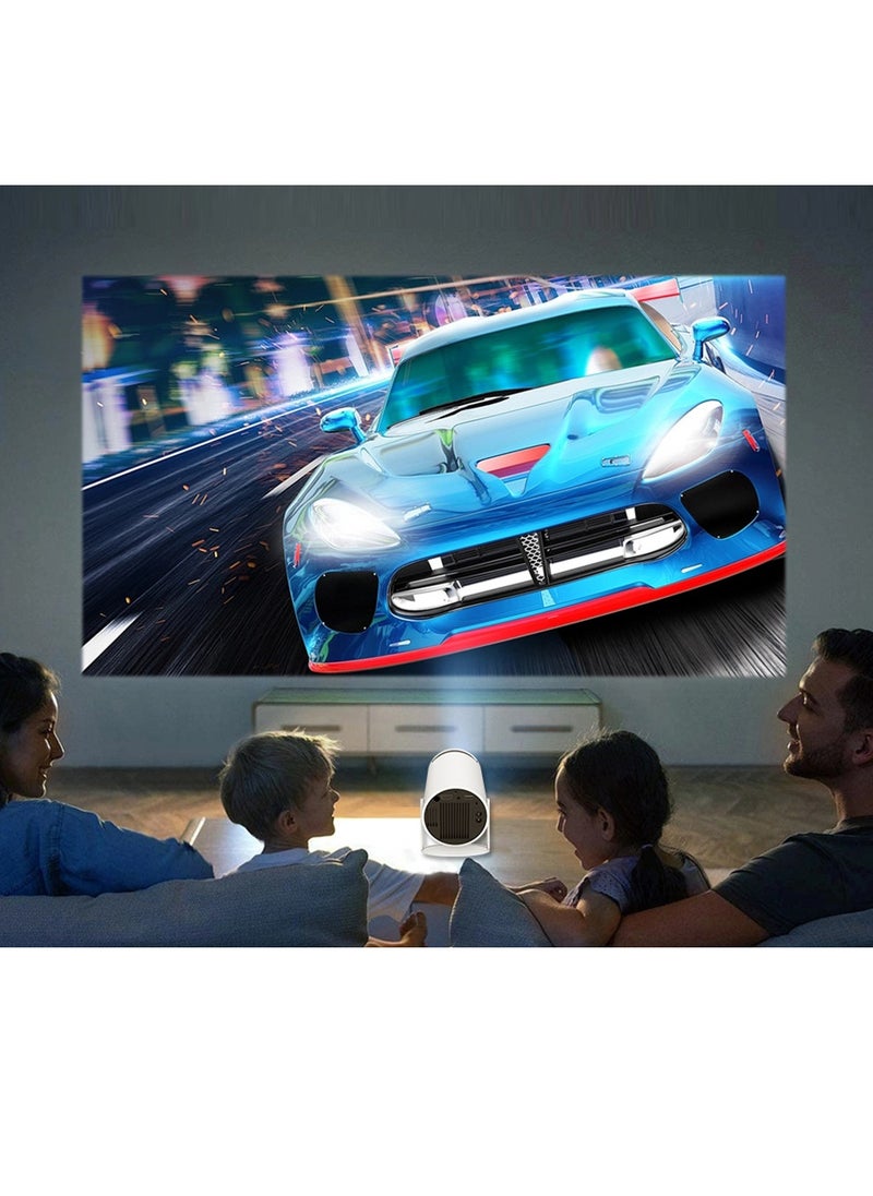 Gigglejoy - جهاز عرض فيديو صغير 4K محمول، جهاز عرض ذكي 1080P/200 ANSI مع واي فاي 6، BT 5.0، تعديل الشاشة، دوران 180 درجة، متوافق مع جهاز التلفاز/الهاتف/PS5/TV/الكمبيوتر المحمول/iOS/Android - Image 1
