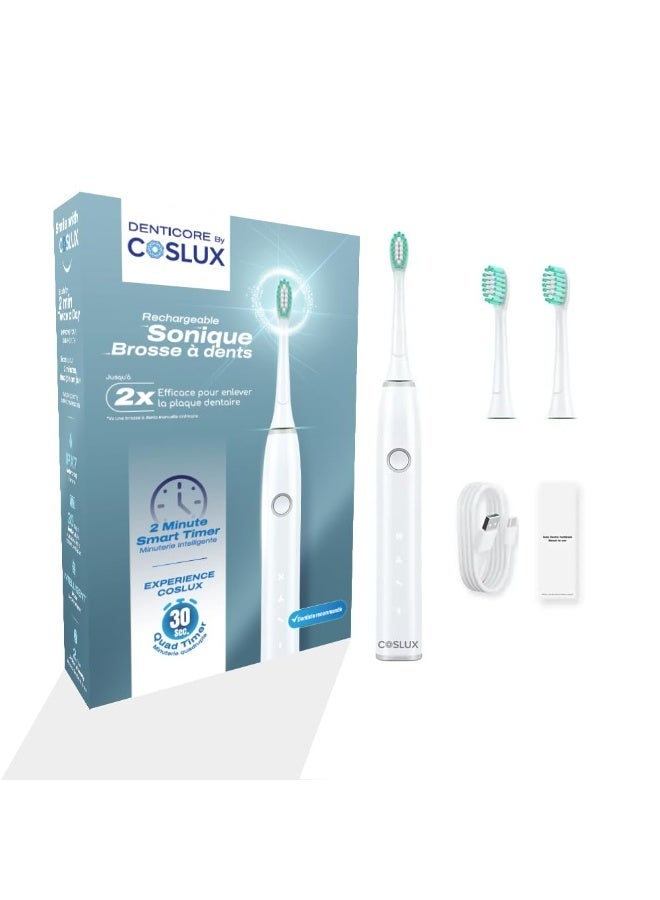 COSLUX Sonic Electric Toothbrush for Adults – Rechargeable, IPX7 Waterproof, 14 000 Micro-Brushes/min, Up to 30-Day Battery Life - Image 1